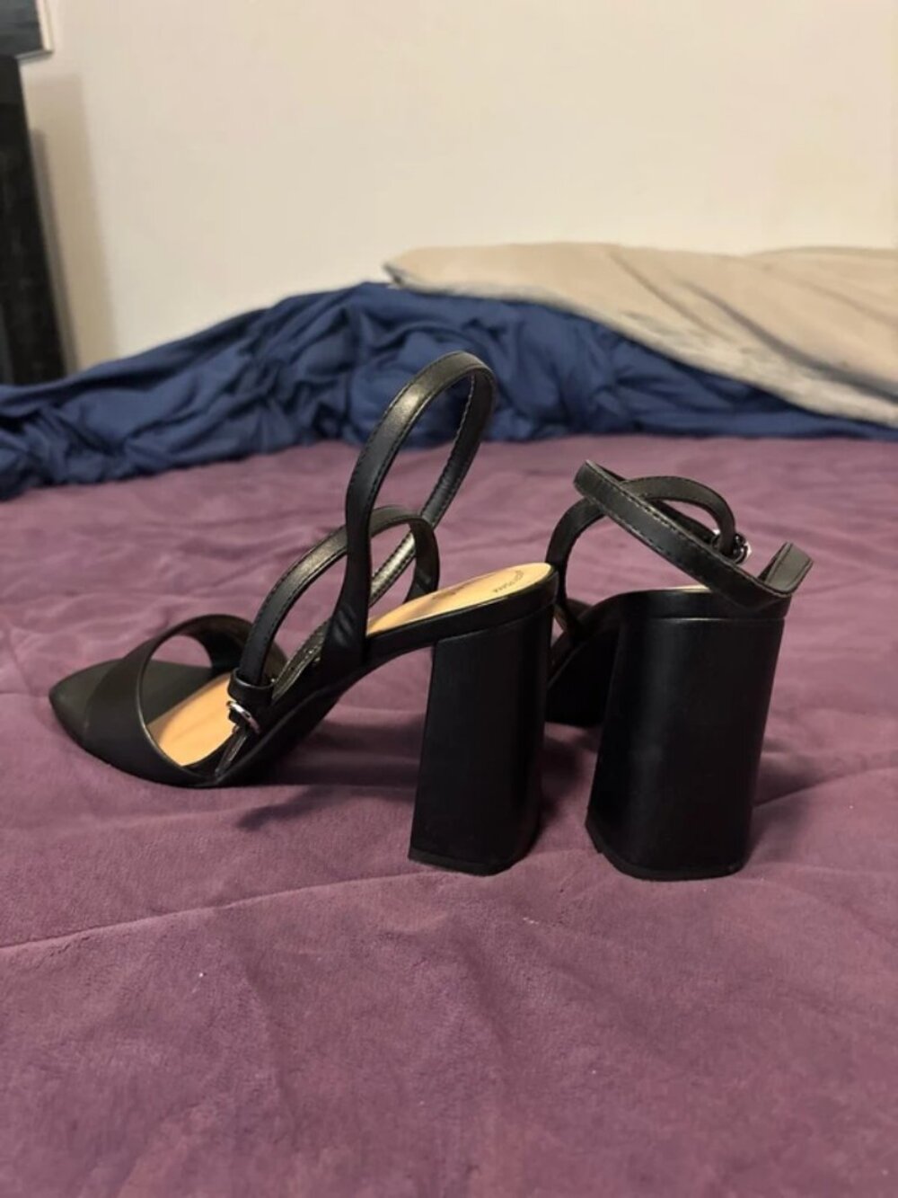 Black chunky heel